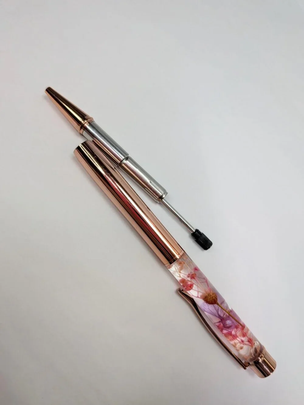 5pc Floating Floral Herbarium Pen Set Light Liquid Motion Cottagecore NEW